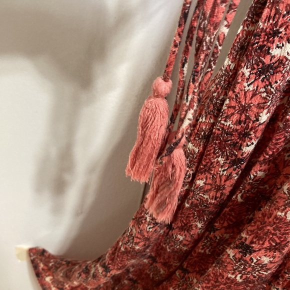 ZARA Trafaluc Rust Floral Flower Romper Skort Dress Small - Picture 12 of 16